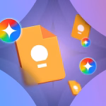 floating-google-keep-icons-surrounded-by-gemini-stars-on-a-colorful-blue-to-purple-gradient-background