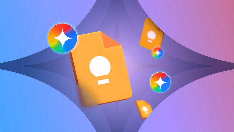 floating-google-keep-icons-surrounded-by-gemini-stars-on-a-colorful-blue-to-purple-gradient-background